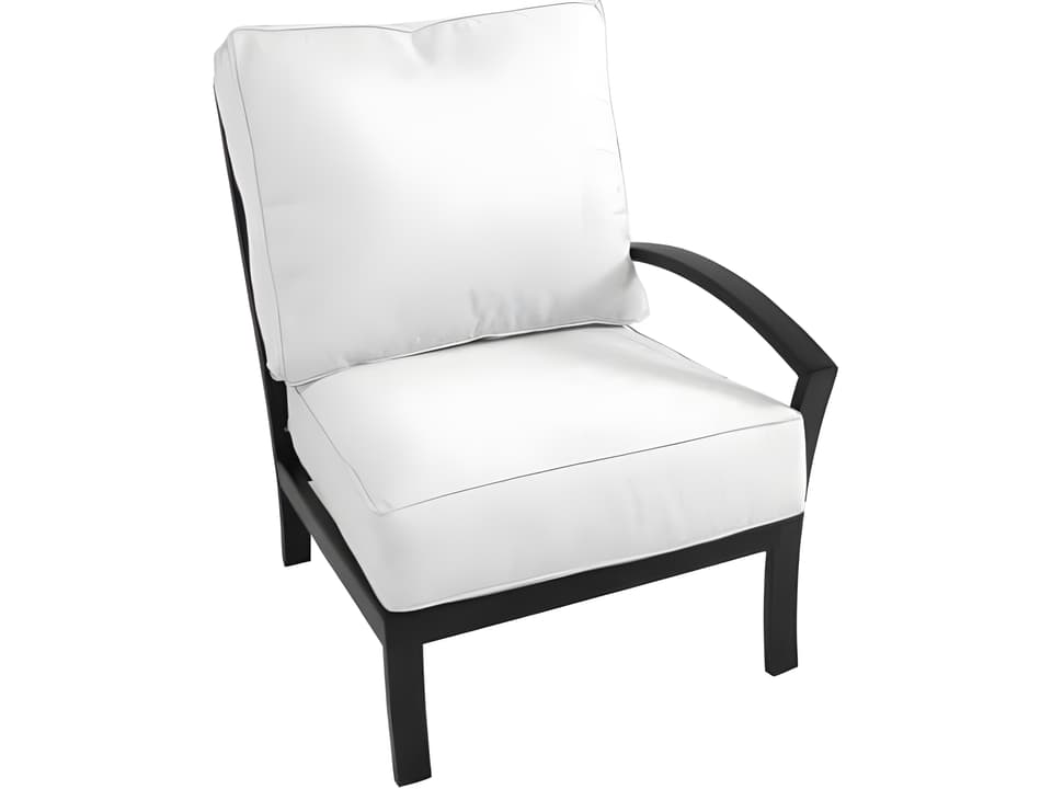 Maddux Wrought Iron Right Arm Outdoor Patio Lounge Chair