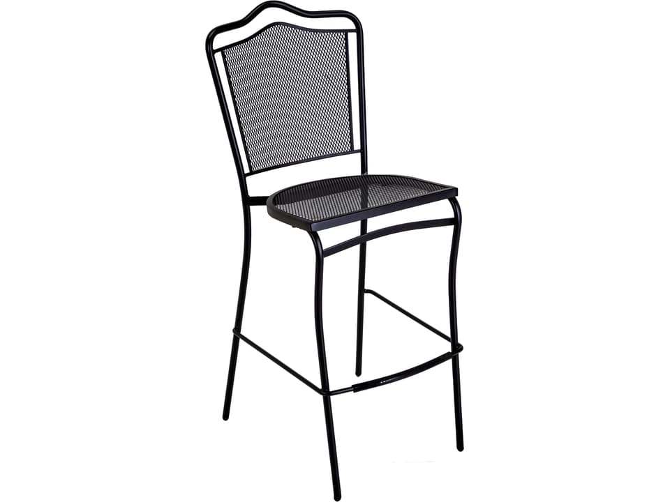 Commercial Wrought Iron Boardwalk Outdoor Patio Bar Stool