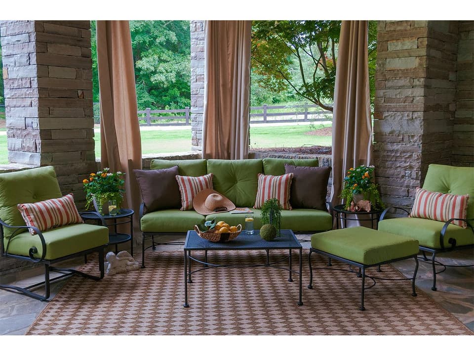 Monticello Deep Seating Wrought Iron Lounge Set