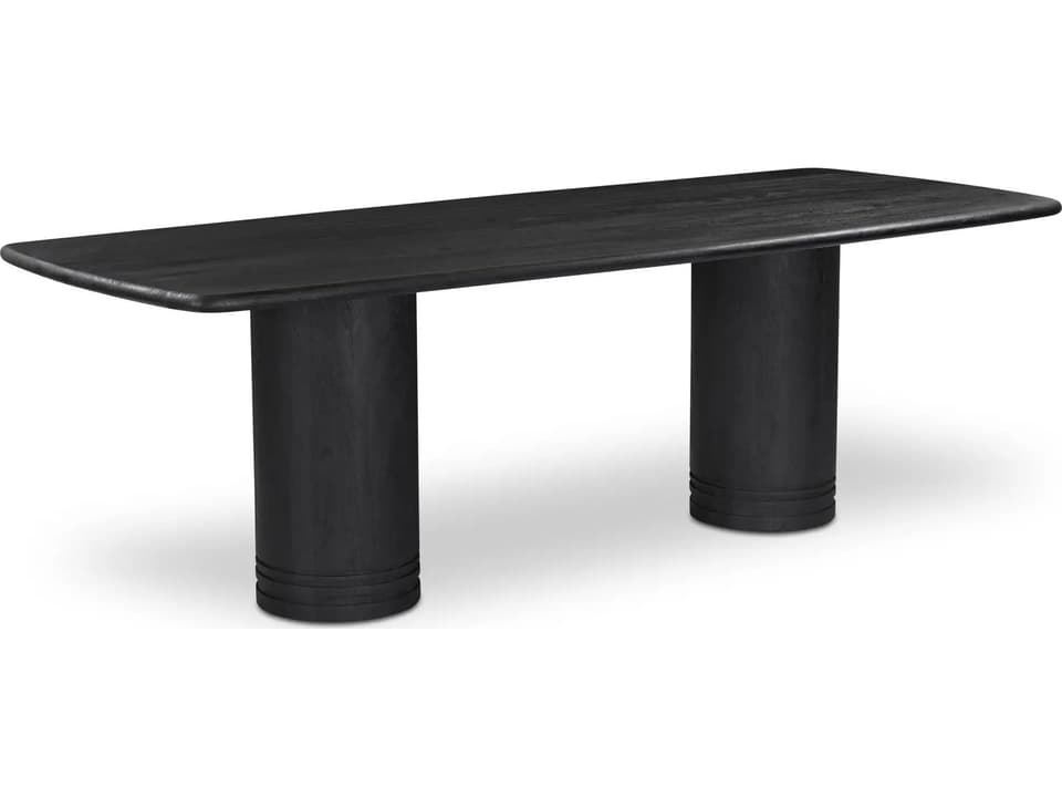 Daphne Rectangular Wood Black Dining Table