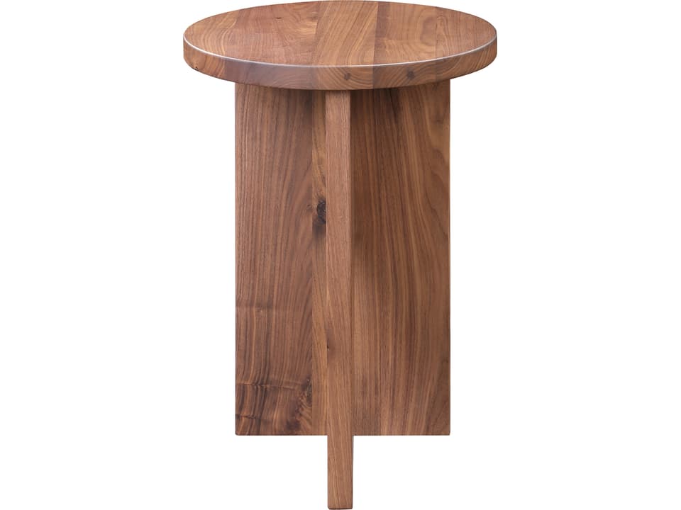 Grace Accent Table Solid Walnut Sculptural