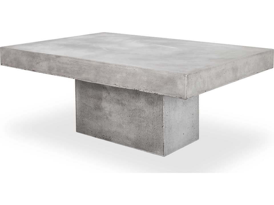 Maxima Rectangular Fiber Concrete Coffee Table in Dark Grey