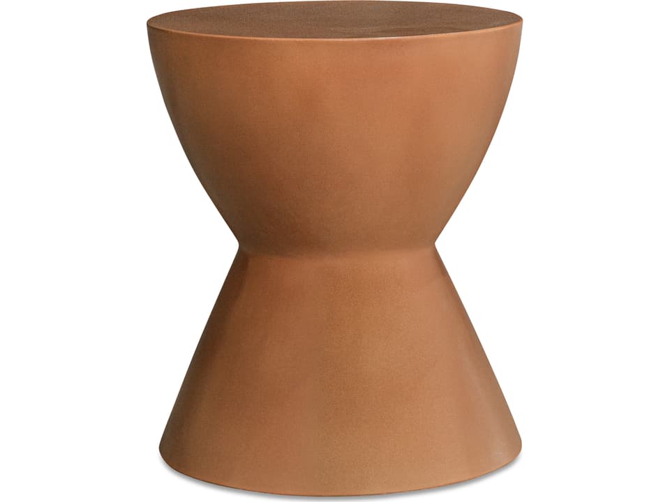Hourglass Terracotta Orange Accent Stool