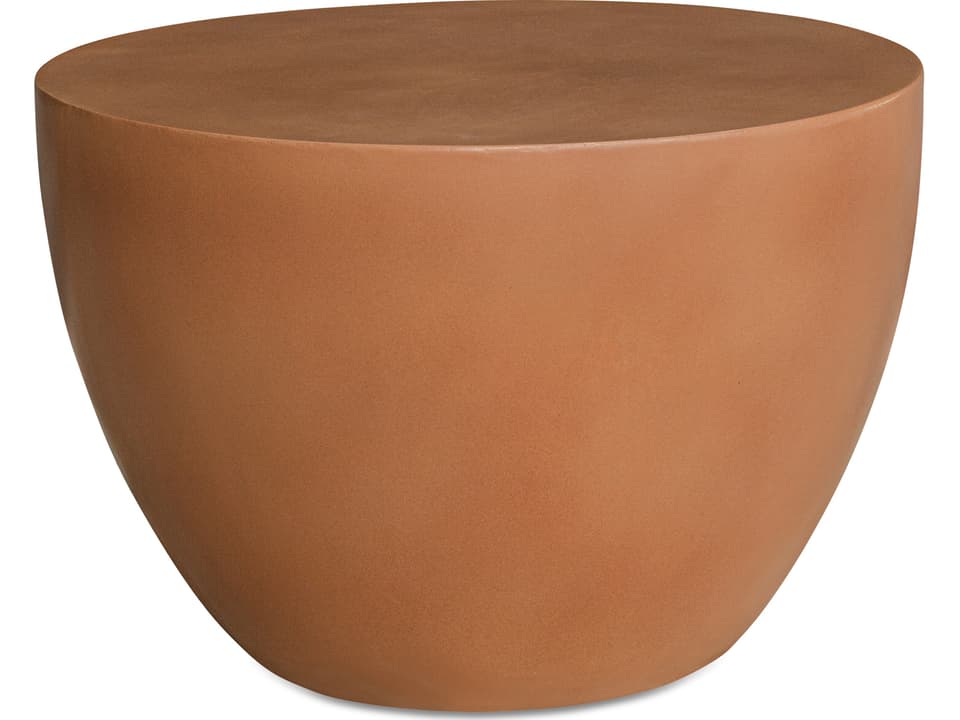 Insitu Round Side Table in Terracotta Fiber Reinforced Concrete