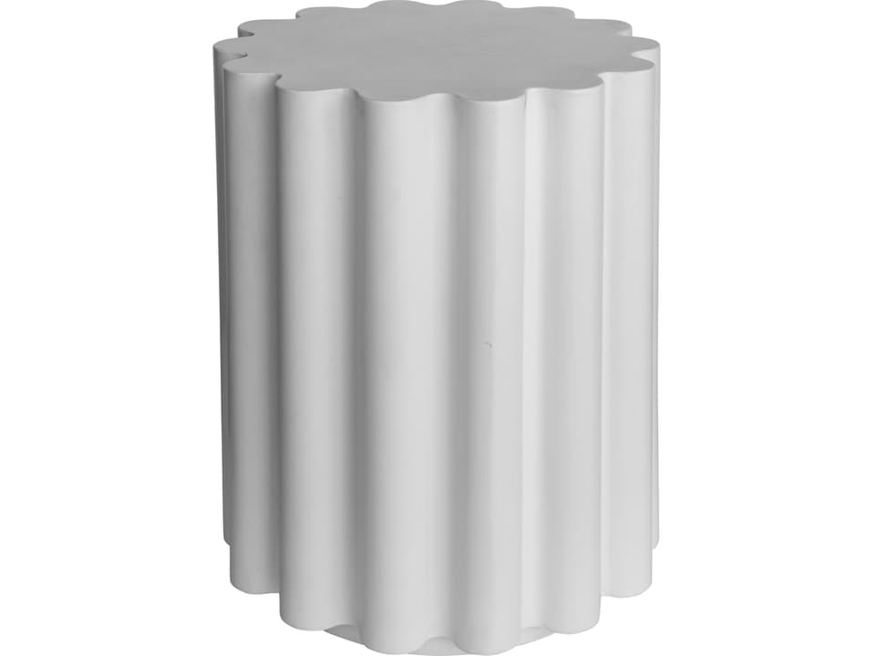 Taffy Round Concrete White End Table
