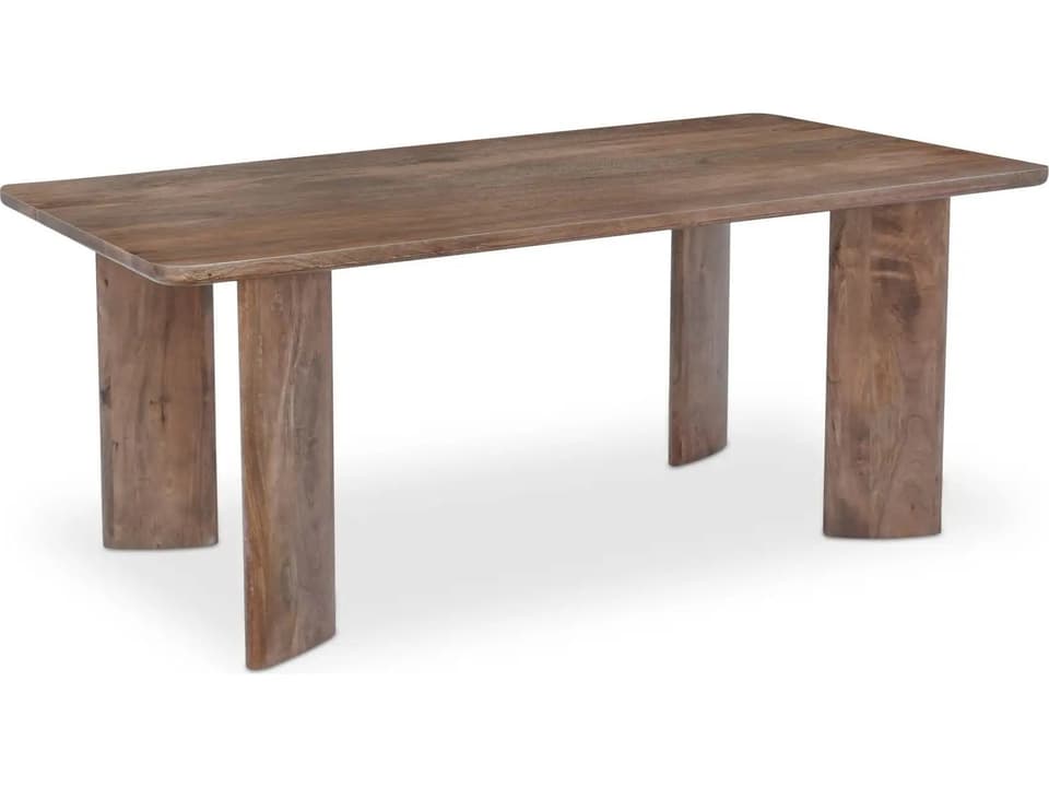 Lia Rectangular Wood Brown Dining Table