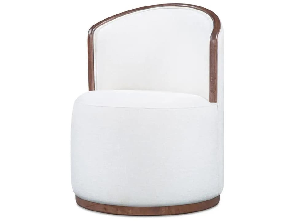 Rossi Rubberwood Natural Upholstered Armless Dining Chair