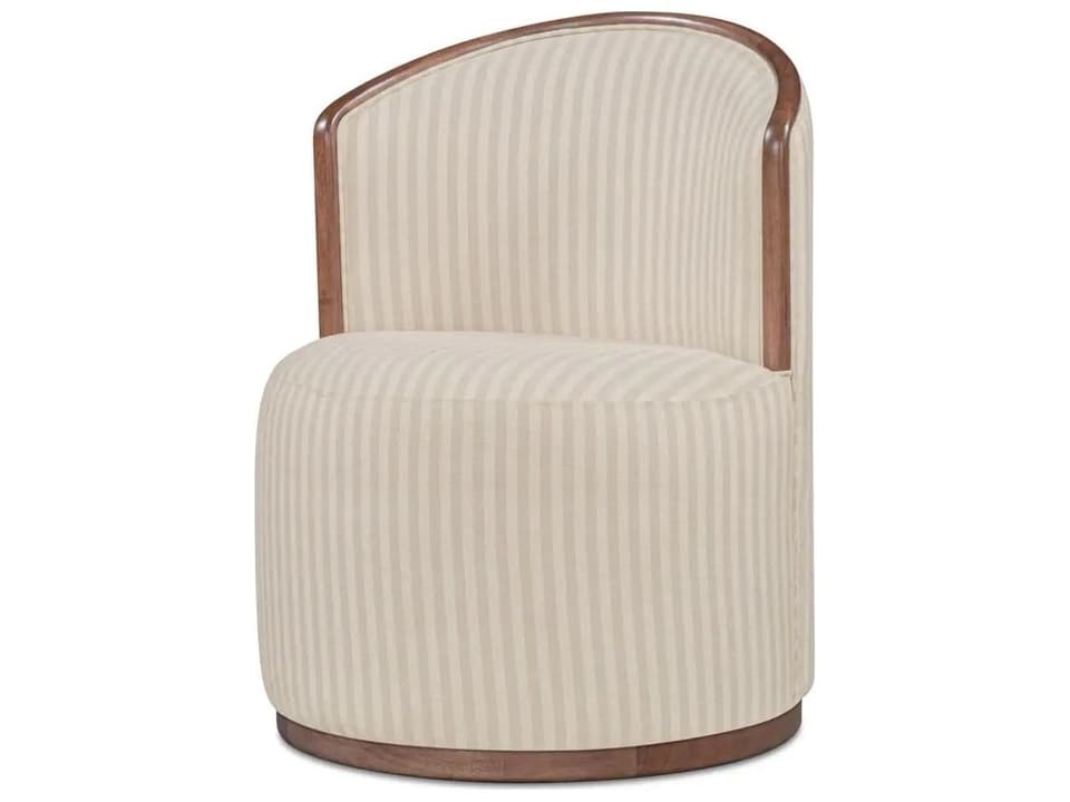 Rossi Rubberwood Natural Upholstered Armless Dining Chair