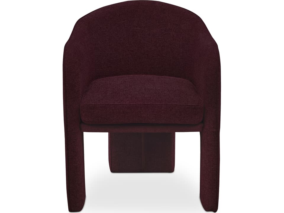 Clara Upholstered Armchair in Plum Performance Fabric