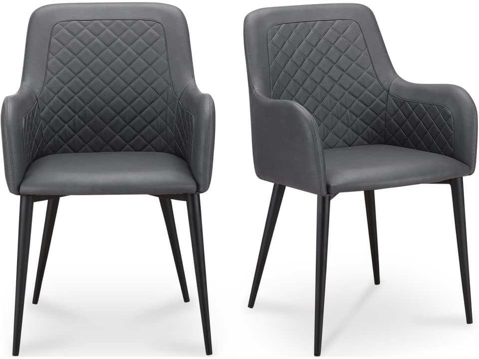 Cantata Black Arm Dining Chair - Set of Two