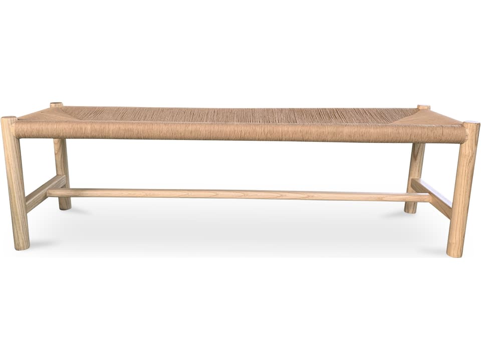 Hawthorn Woven Bench Natural Elm