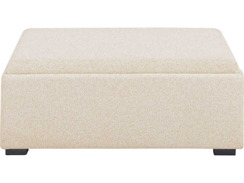 Montana White Upholstered Ottoman