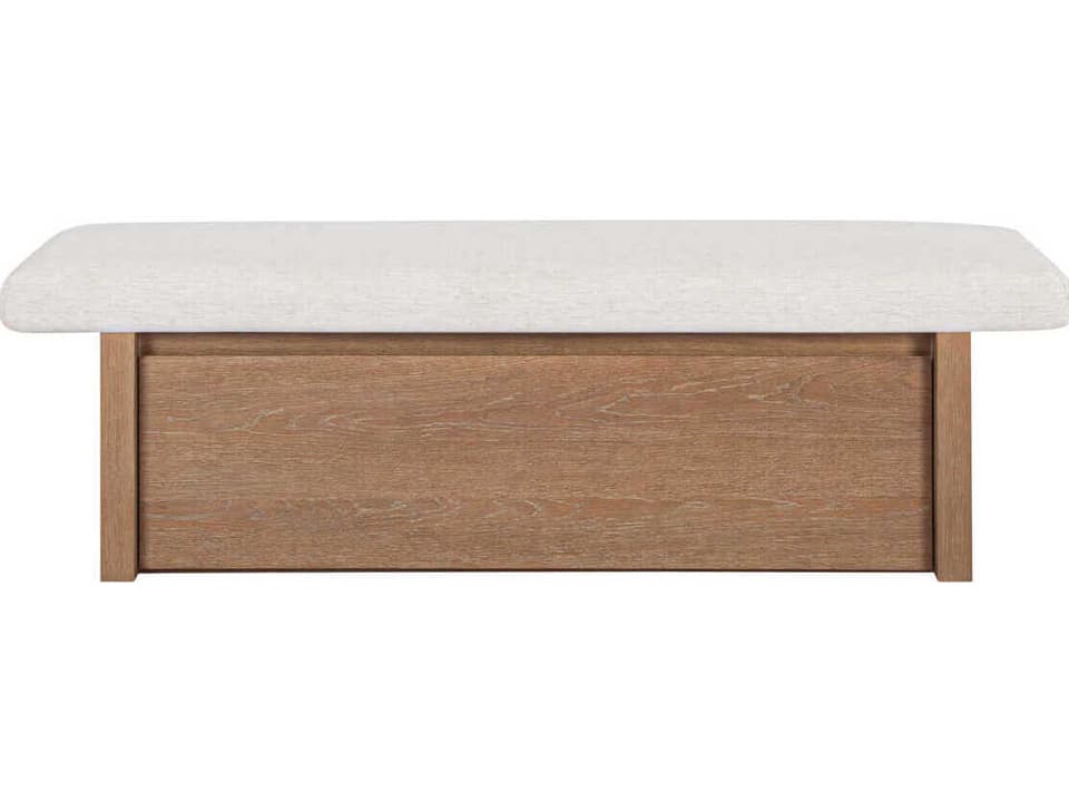 Gemma White Upholstered Accent Bench