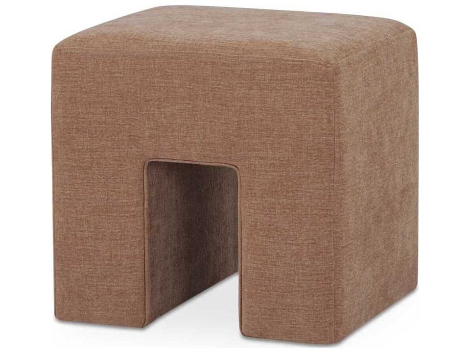 Aidy Washed Pink Upholstered Accent Stool