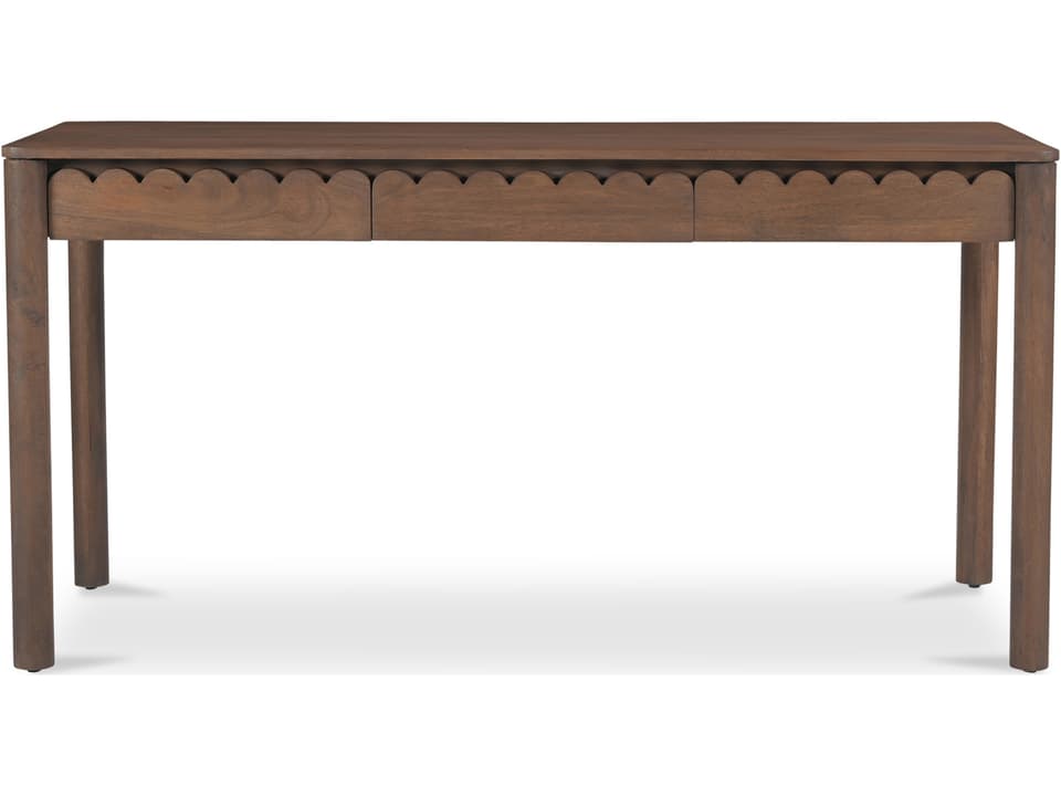 Wiley Mango Wood Writing Desk in Vintage Brown