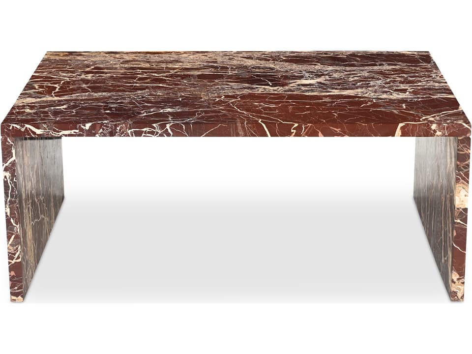 Rosa Coffee Table in Red Marble