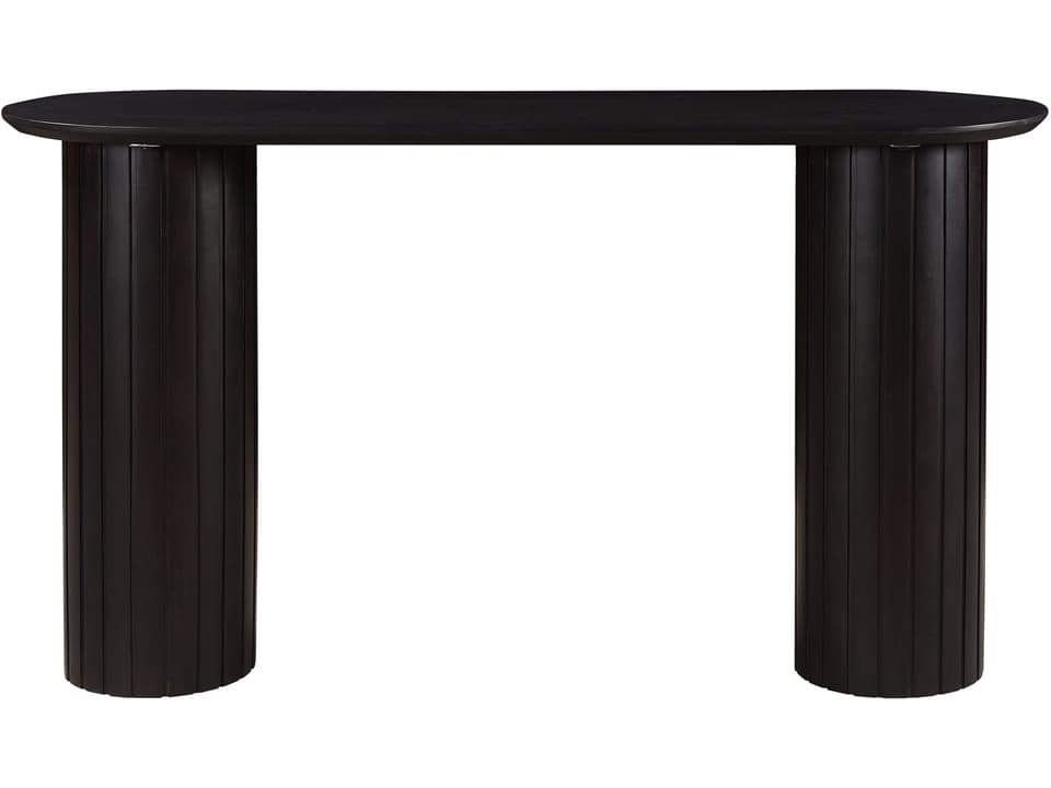 Povera Oval Wood Black Console Table