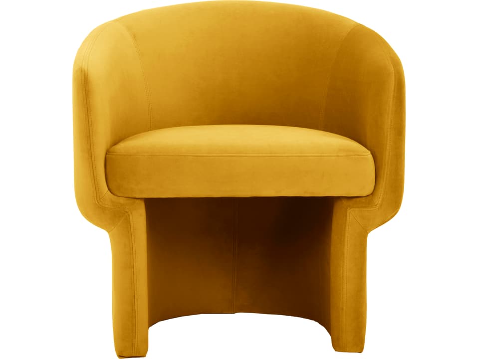 Franco Accent Chair in Yellow Fabric