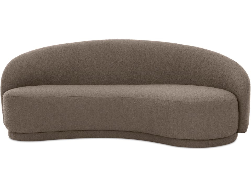 Excelsior 3-Seat Boucle Fabric Sofa in Warm Taupe