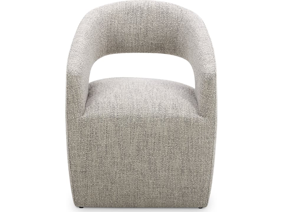 Barrow Rolling Dining Chair Grey Storm Performance Boucle