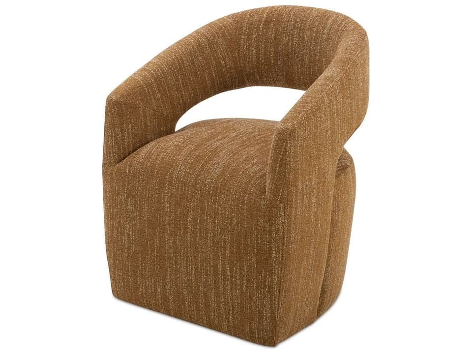 Barrow Yellow Upholstered Arm Dining Chair