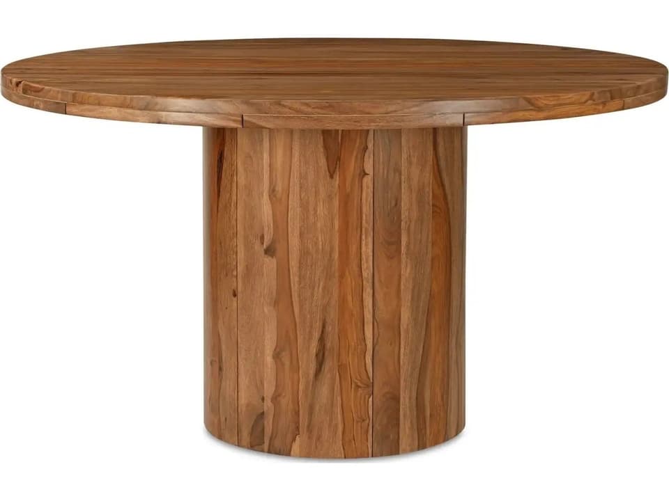 Taran Round Wood Brown Dining Table