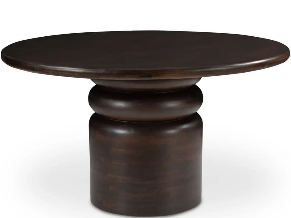 Maro Round Wood Brown Dining Table