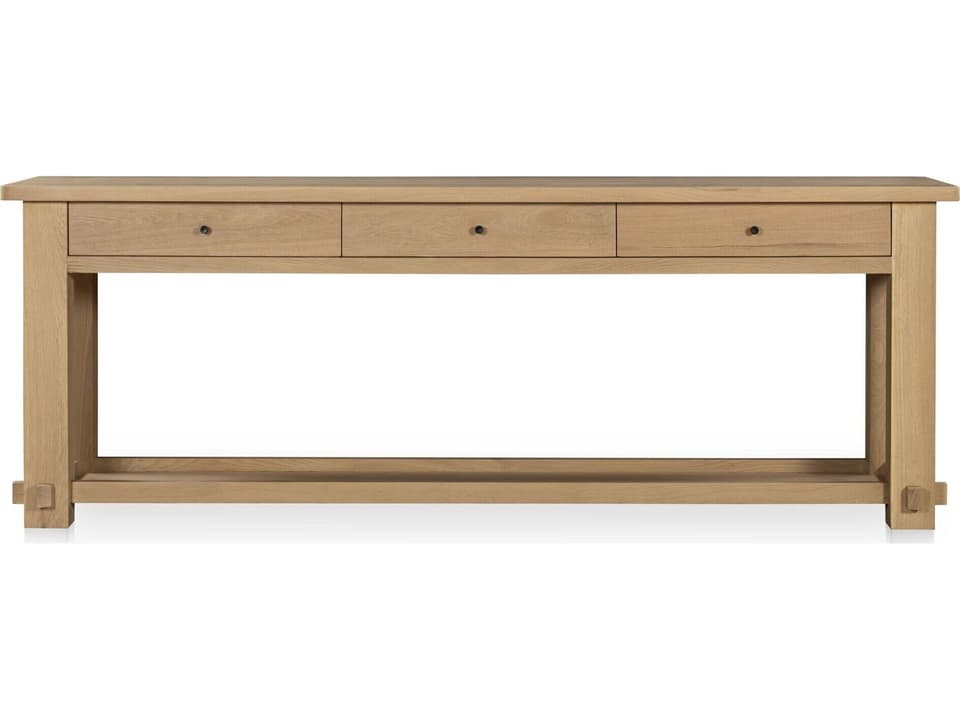 Morey Rectangular Wood Natural Console Table