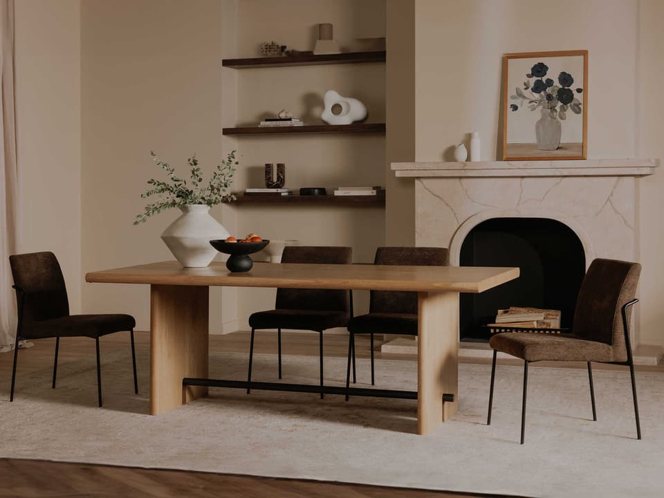 Madison Oak Wood Dining Room Set