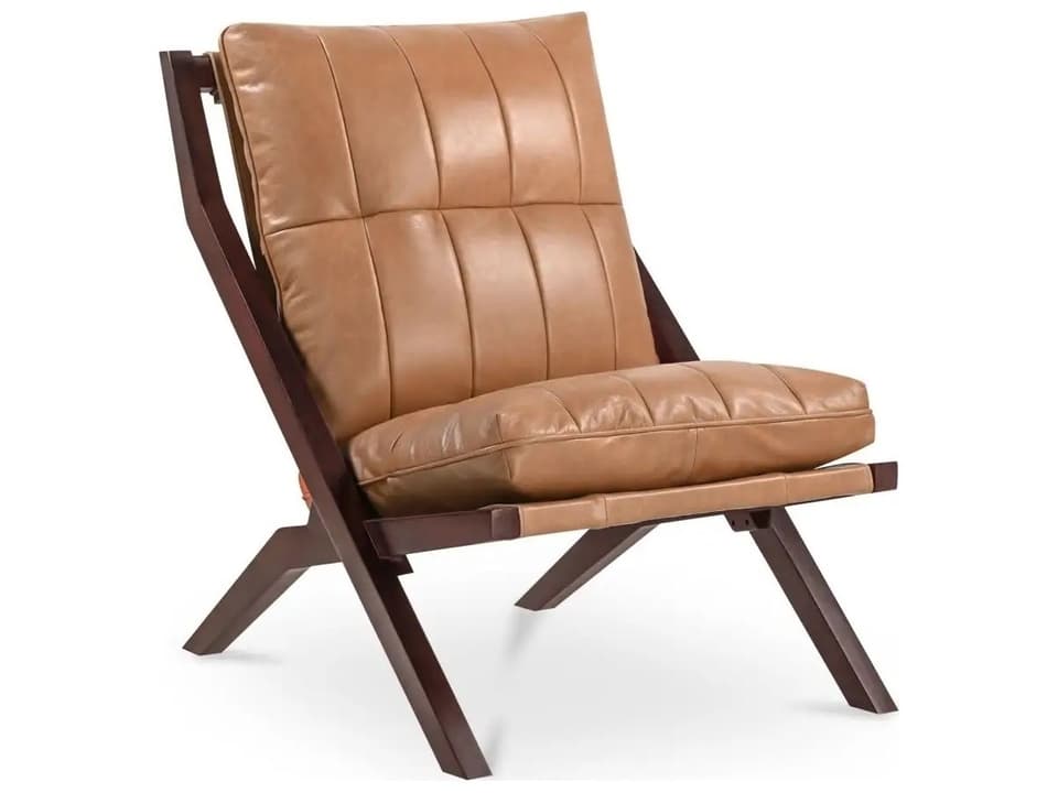 Preston Tan Leather Accent Chair