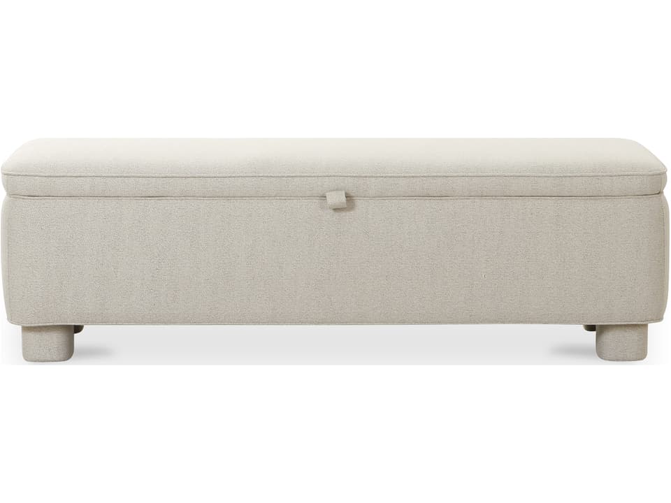 Ichigo Light Grey Upholstered Accent Bench