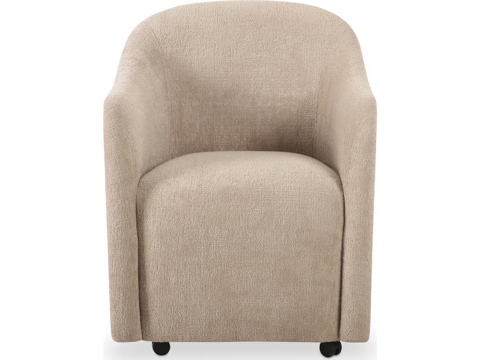 Drava Rolling Dining Chair Beige