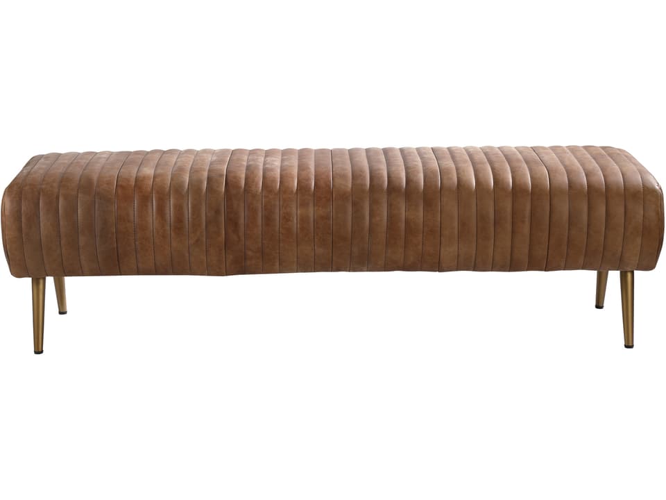 Endora Leather Bench Upholstered Modern