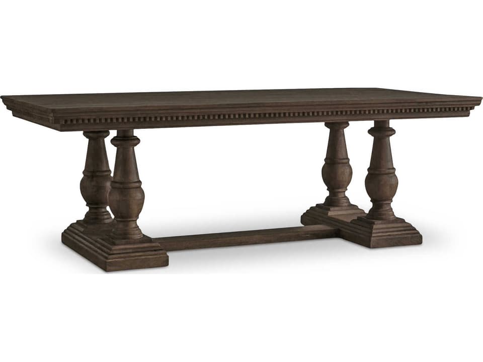 Everson Rectangular Wood Brown Dining Table