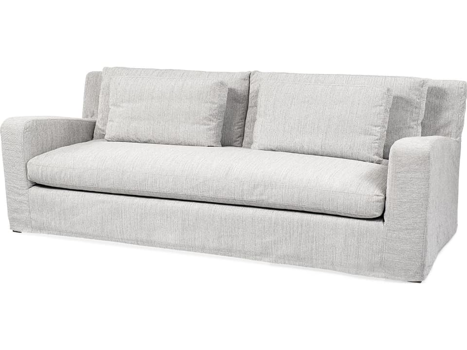 Denly II 92.5 X 38.25 X 34.5 Frost Gray Slipcover Three Seater Sofa