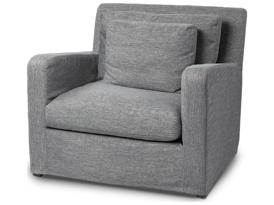 Denly III 38 X 38.25 X 34.5 Castlerock Gray Slipcover Upholstered Arm Chair