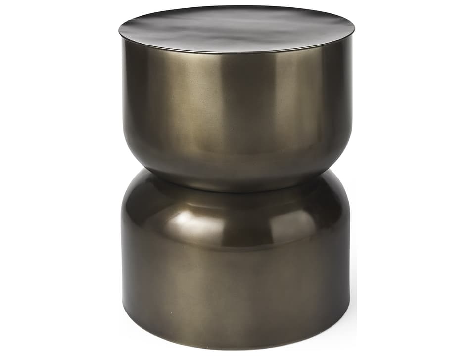 Catriona 17L x 17W x 20H Gold Accent Hourglass Table