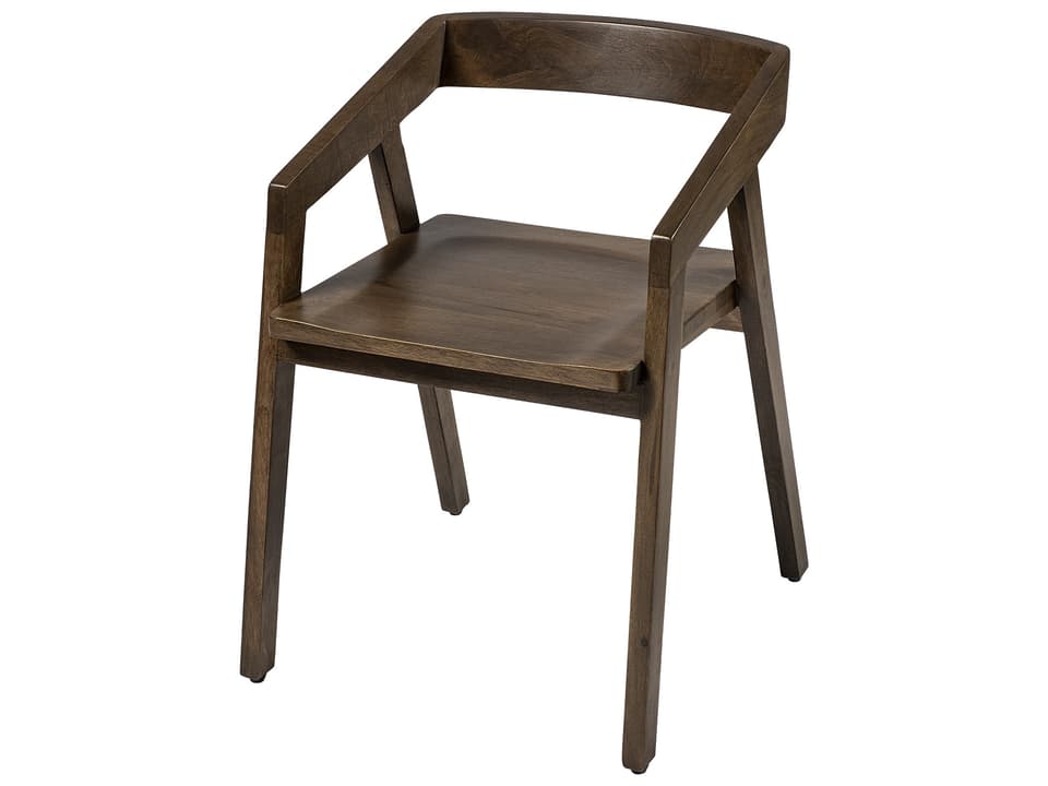 Nicholas I Onyx Brown Solid Wood Dining Chair