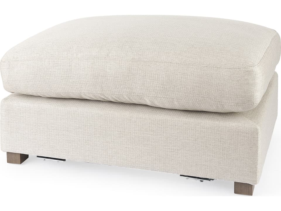 Valence 38.6L x 26.0W x 17.7H Beige 2/3 Ottoman Sectional Piece