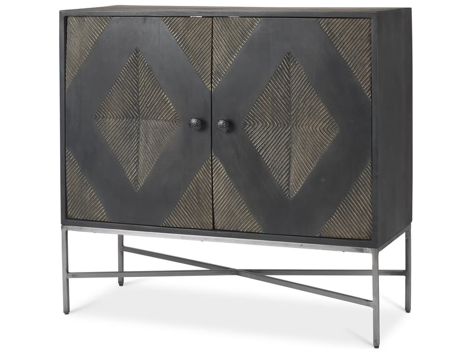 Hogarth 36.0L x 16.0W x 34.0H 2 Door Dark Accent Cabinet