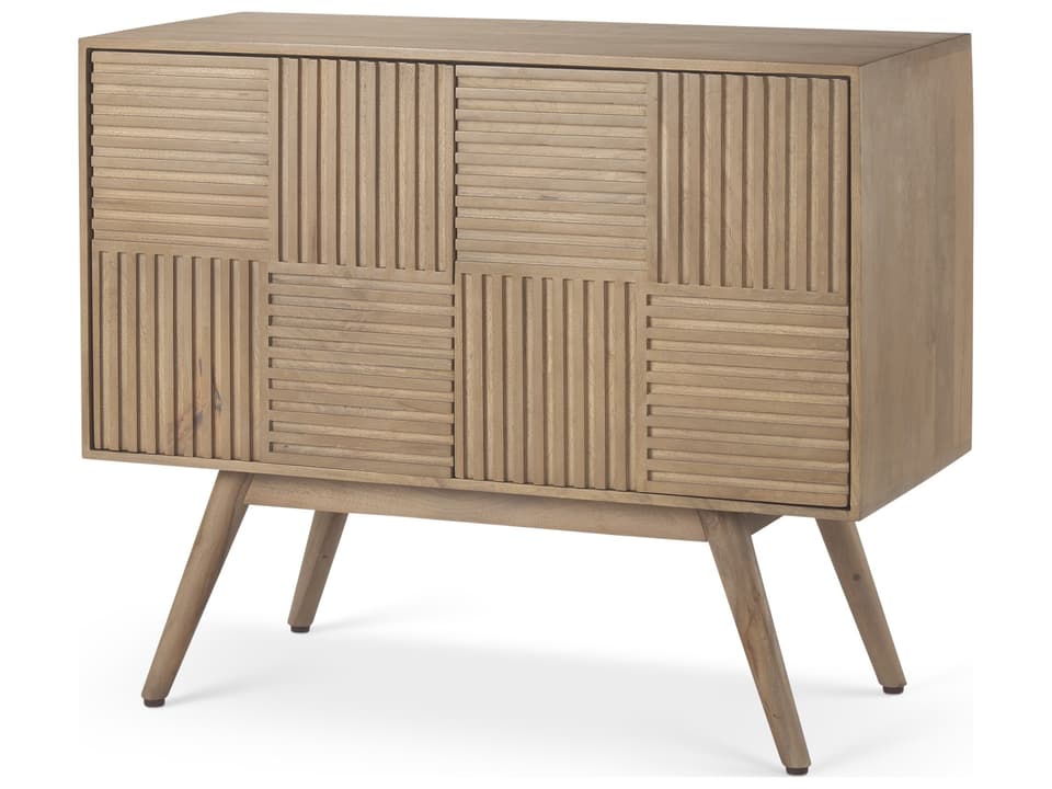 Sable 37.0L x 17.0W x 30.5H Light Brown Wood Accent Cabinet