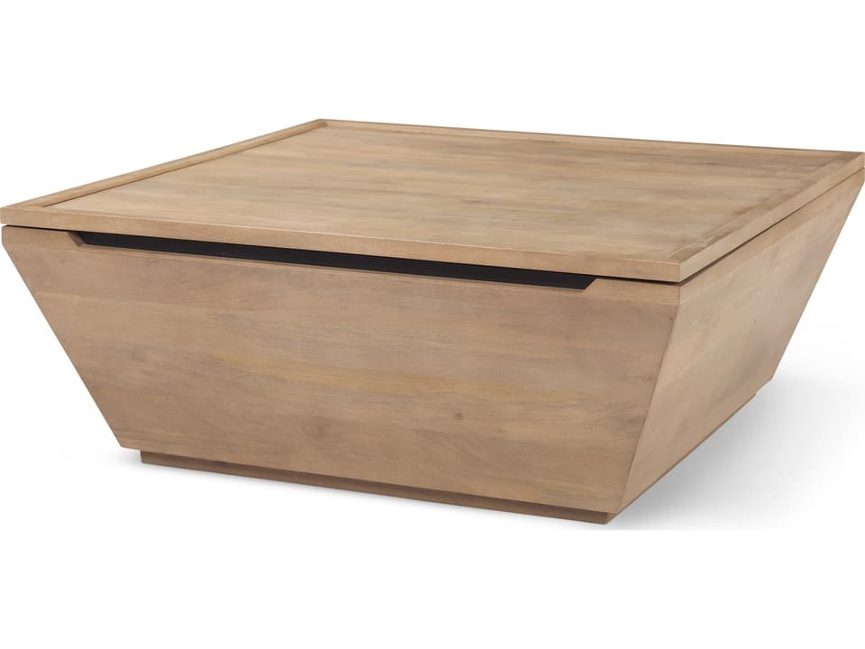 Wyatt 41.0L x 41.0W x 16.0H Brown Wood Angular Coffee Table