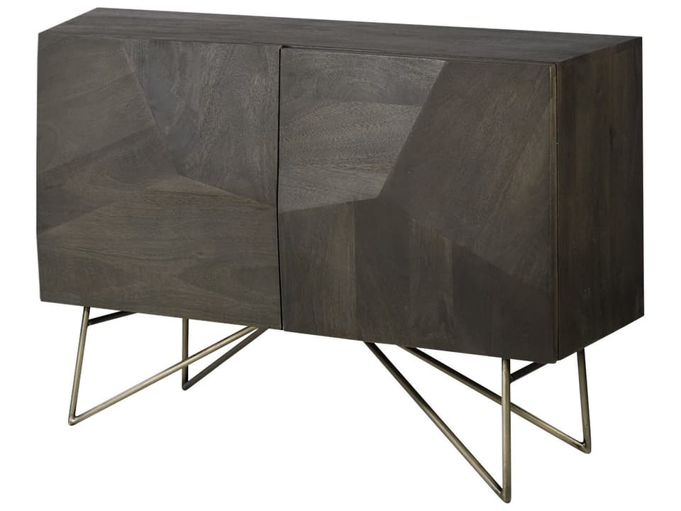 Darwin Dark Brown Wood 2 Door Accent Cabinet