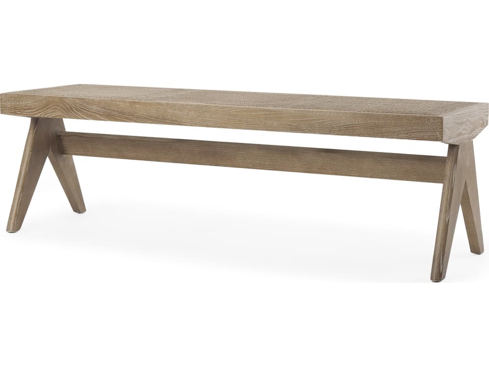 Arvin 59.1L x 17.7W x 18.1H Brown Wooden Bench