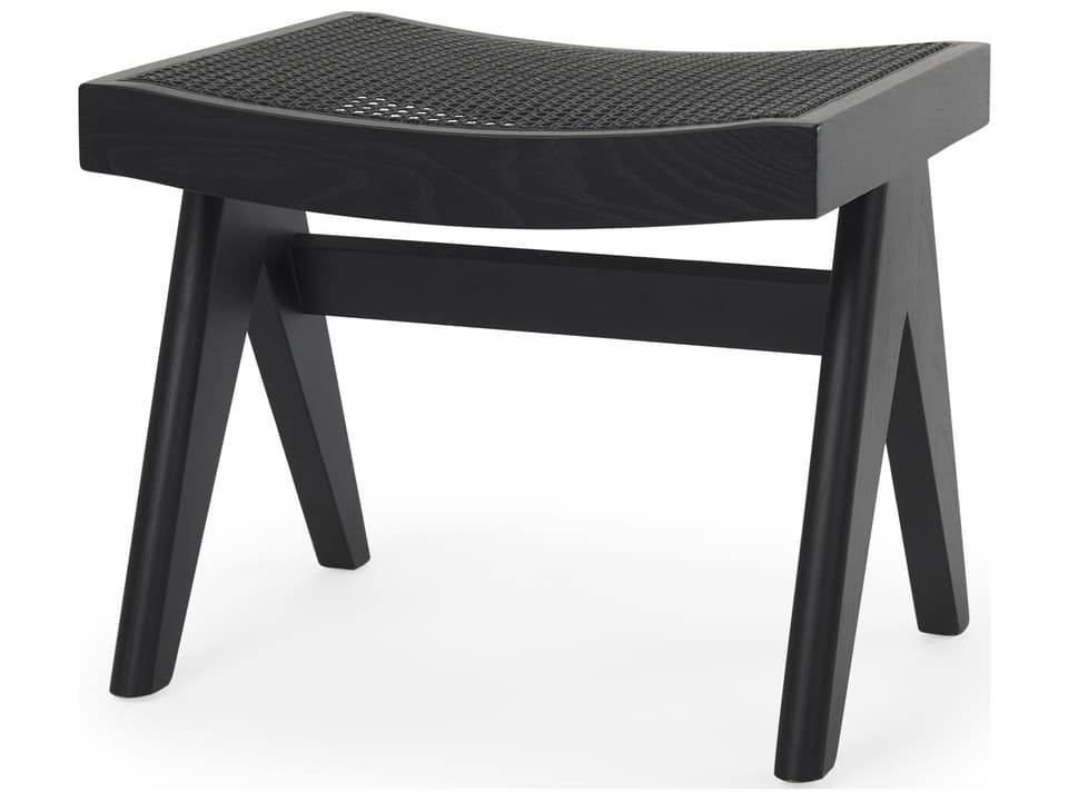 Arvin 21.7L x 17.7W x 18.1H Black Wooden Stool