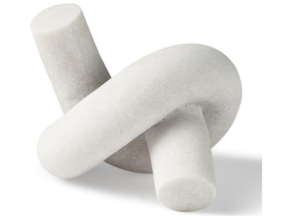 Otto Small Knot Sculpture in Cream Granite Resin