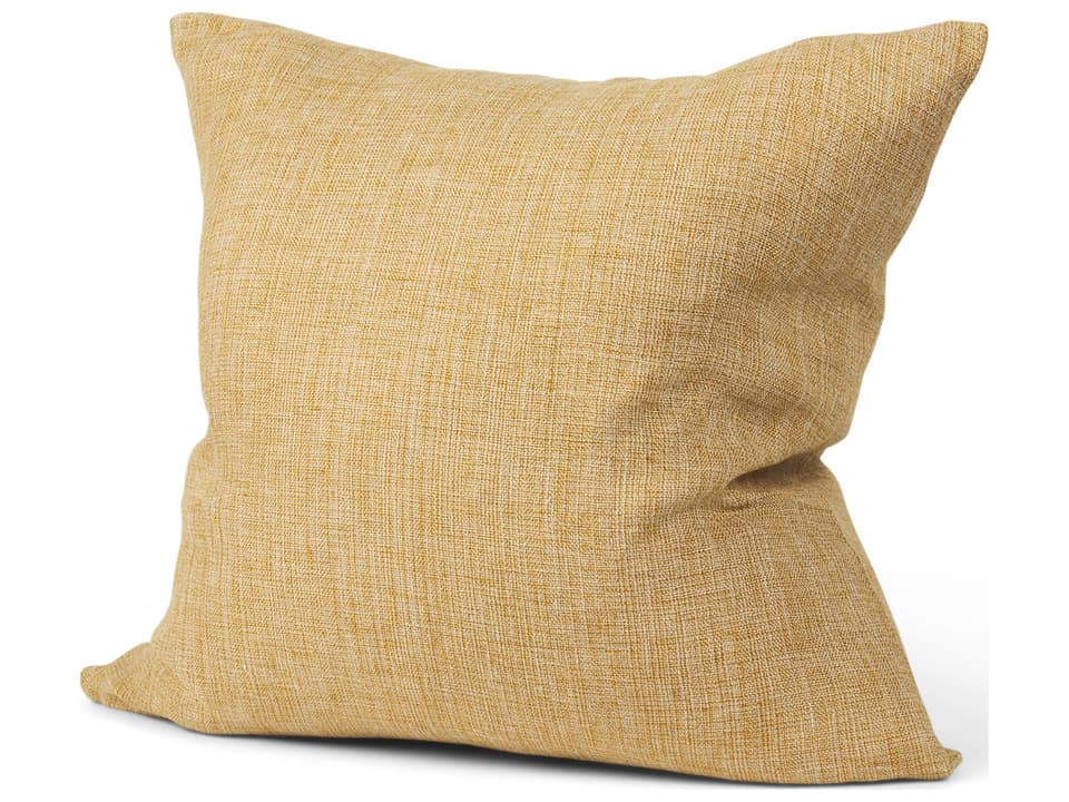 Jacklyn Square Decorative Pillow Cover in Mustard Linen