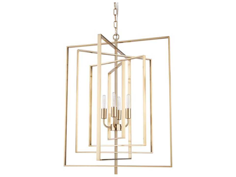 Colleen 4-Light Chandelier in Antiqued Gold Metal