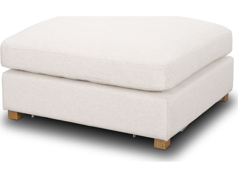 Halston Large Ottoman Oatmeal Performance Fabric