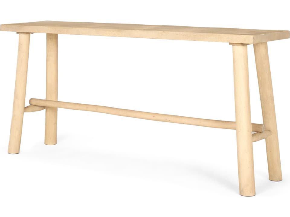 Sekou Light Brown Wooden Craftsman Console Table